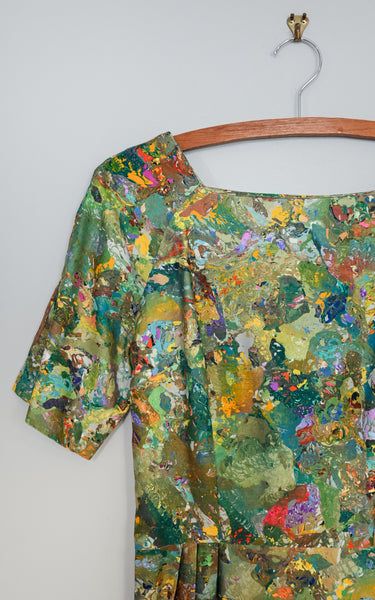 1960s Painterly Dress