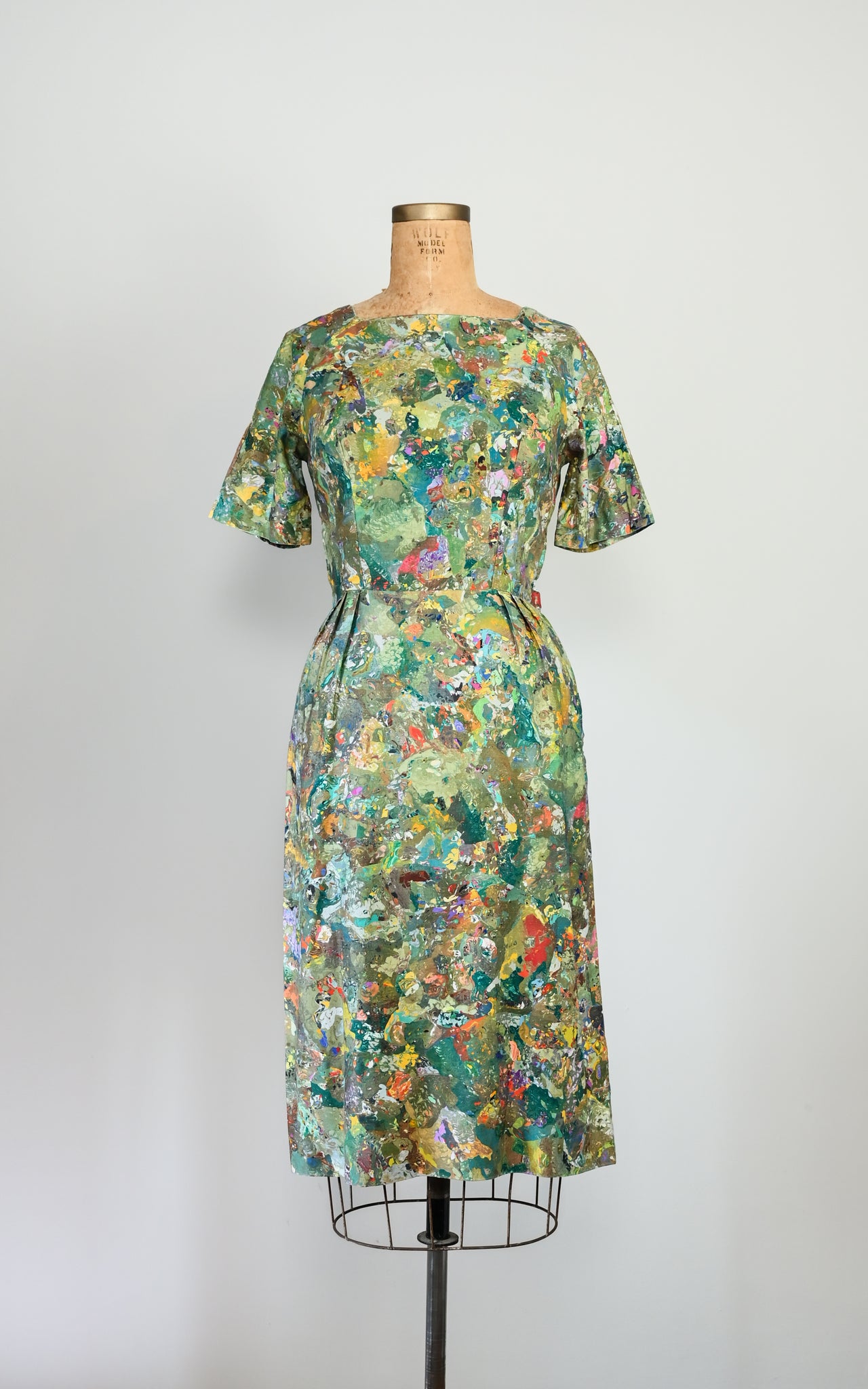 1960s Painterly Dress