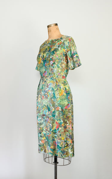 1960s Painterly Dress