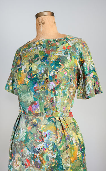 1960s Painterly Dress